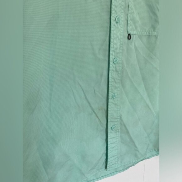EDDIE BAUER  Tech Woven Shirt UPF Protection Moisture Wicking Top in Mint Mens L - Picture 6 of 11